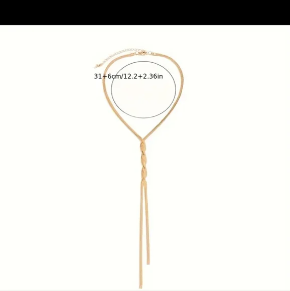 18 Carat Gold Plated Lariat Necklace - Picture 3 of 3